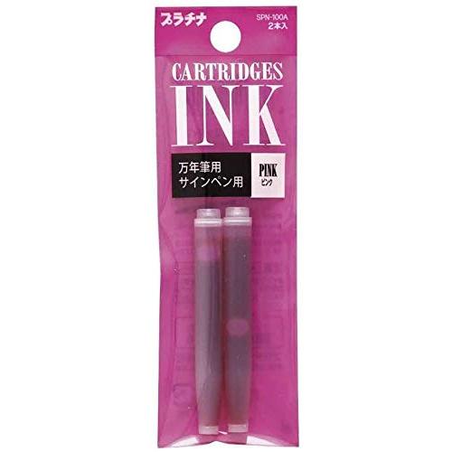 プラチナ カートリッジインク 2本入り 万年筆 サインペン用 ピンク SPN-100A#21 【× ...