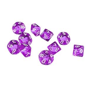 Yourandoll 10個 多面体ダイス D10  サイコロ 10面ダイス Dungeons and Dragons  DND  T