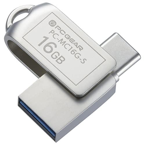 オーム電機 USBメモリー 16GB TypeC&amp;TypeA対応 PC-MC16G-S 01-006...