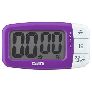 タニタ キッチン タイマー マグネット付き 大画面 100分 パープル TD-394 PP でか見えタイマー｜makotoya1259