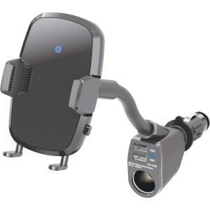 ペルシード(Pellucid) 車内用品 スマホホルダー 自動開閉ワイヤレス充電ホルダーフレキシブルBK PPH2046