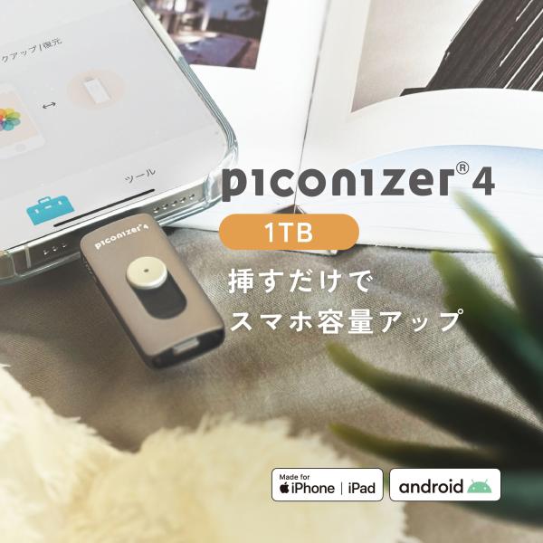 Piconizer4 1TB ピコナイザー クリスマス ギフト iPhone USBメモリ 写真 バ...