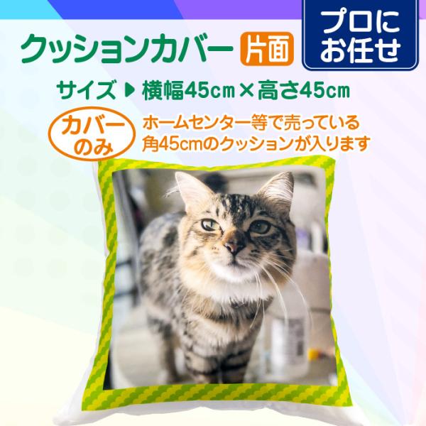 【プロにお任せ】オリジナルクッションカバー　片面