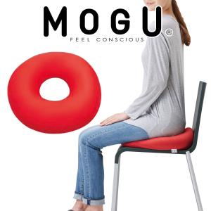 MOGU モグ ビーズクッション 円座クッション 背もたれ 背当て 腰痛 産後 痔 お尻の悩み おすすめ おしゃれ もちもち MOGU サークルクッション ブラッディレッド｜makura