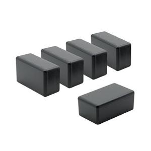 LeMotech ABS プラスチック 電気 プロジェクトボックス エンクロージャケース ジャンクションボックス 接続箱 ブラック 5個 (61x 3