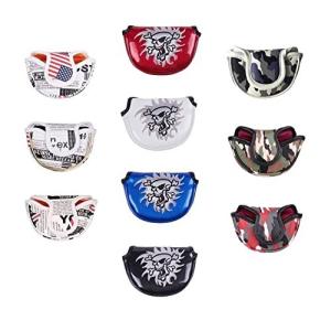 ゴルフヘッドカバー ゴルフパターカバー オデッセイに対応 レッド小型マレットタイプ対応 マグネット付け