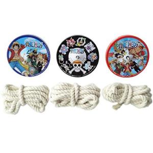 ONE PIECE ワンピース ブリキコマ ひも付き 3種類セット 幼稚園〜小学校低学年向け こま