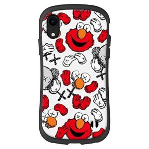 iPhone12mini エルモ セサミストリート KAWS カウズ エルモとクッキーモンスター TPU フィットグリップ ハ