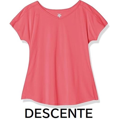 tシャツ レディース 半袖 デサント バックオープン ヨガ おしゃれ LLサイズ