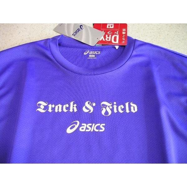 tシャツ 半袖 男女兼用 アシックス 陸上 バックプリント 勇猛果敢
