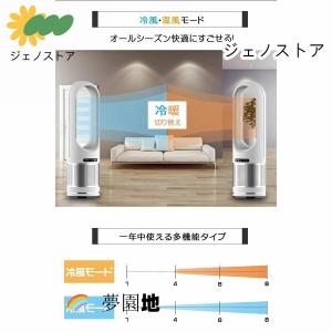 セラミックヒーター 温冷風扇 扇風機型 羽根な...の詳細画像3