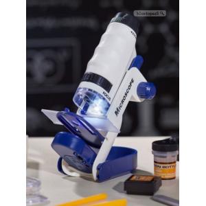 生物顕微鏡 初心者向け ガラス光学 手持ち便利 下光源付き