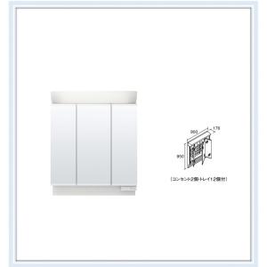 リクシル(INAX) 洗面化粧台 ピアラ 3面鏡（スタンダートLED） 間口750ｍｍ  MAR2-753TXS 送料無料