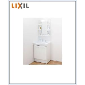 在庫有り LIXIL PV洗面化粧台600サイズ 洗髪式シャワー水栓＋ミラーキャビネット クモリトメコート付(PV1N-605SY＋MPV-601YJU）送料無