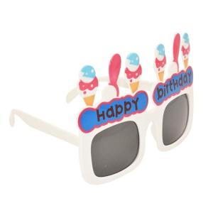 リタプロショップ バースデー サングラス ホワイト 10×15cm 誕生日 眼鏡 パーティー
