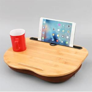 クッションテーブル 膝上テーブル 膝上 ノートパソコンスタンド タブレット ラップトップテーブル38x28x8CM