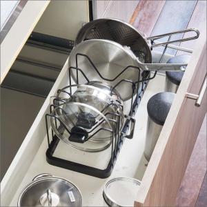 キッチン収納 鍋ふた スタンド フライパン ラ...の詳細画像4