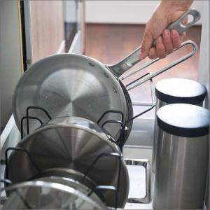 キッチン収納 鍋ふた スタンド フライパン ラ...の詳細画像5