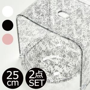 新品◎ アクリル　バスチェア　クリアローズ　L センコー　お風呂　椅子　ピンク センコー クリアローズ バスチェア 風呂いす LLサイズ（高さ：約35cm