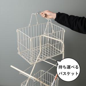 ランドリーバスケット 2段 洗濯カゴ キャスタ...の詳細画像5
