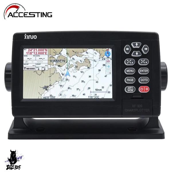 【互換品】 XF-520 5インチマリン衛星ナビゲーター LCDディスプレイ デュアルモードポジショ...