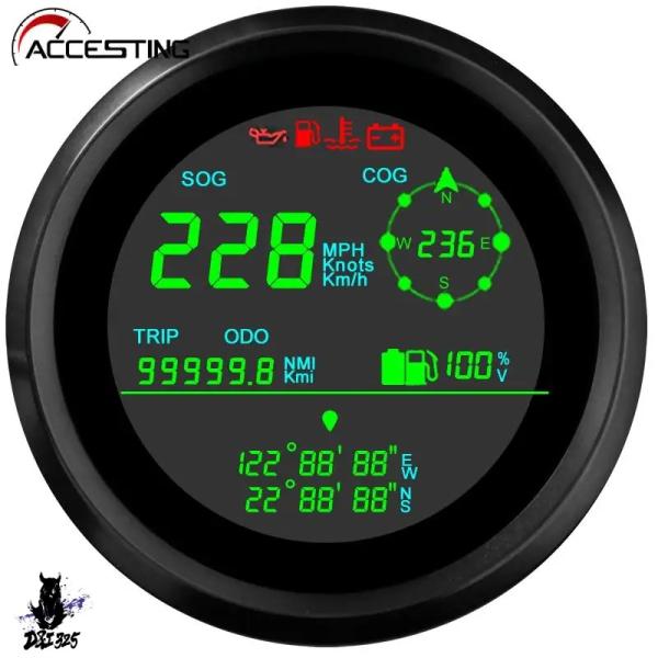 【互換品】 デジタルスピードメーター バイク ボート 0?299 km h 社外製