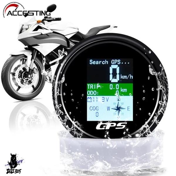 【互換品】 COGデジタルスピードメーター 85mm TFT画面 GPS防水 ツーリング用 車・モー...