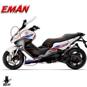 【互換品】 BMW C650スポーツ 2019年モデル用 反射ステッカーステッカー 社外製