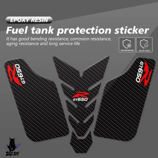 【互換品】 ハイソンGT650R 3Dエポキシ樹脂魚骨デカールタンクパッドクリアステッカー 2005...