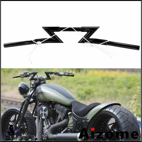 【互換品】 ソフテイルダイナXLスポーツスターストリートボブ 25mm 1インチ Zバーハンドルを探...