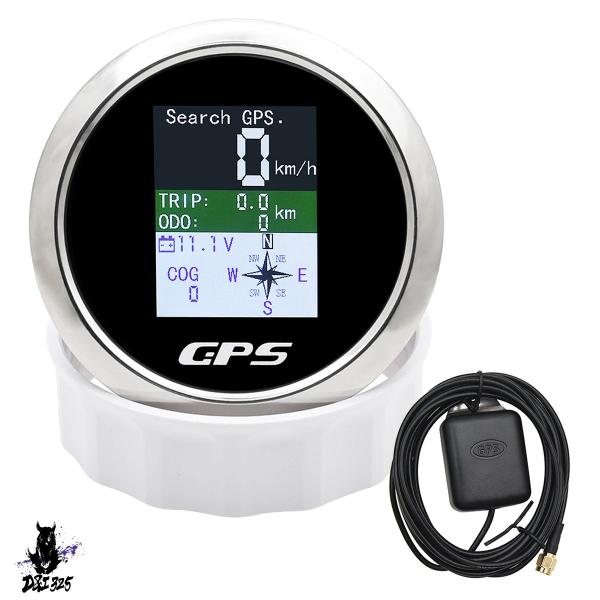 【互換品】 デジタルGPSスピードメーター 85mm TFTスクリーン 汎用 防水電圧計 ボート車バ...