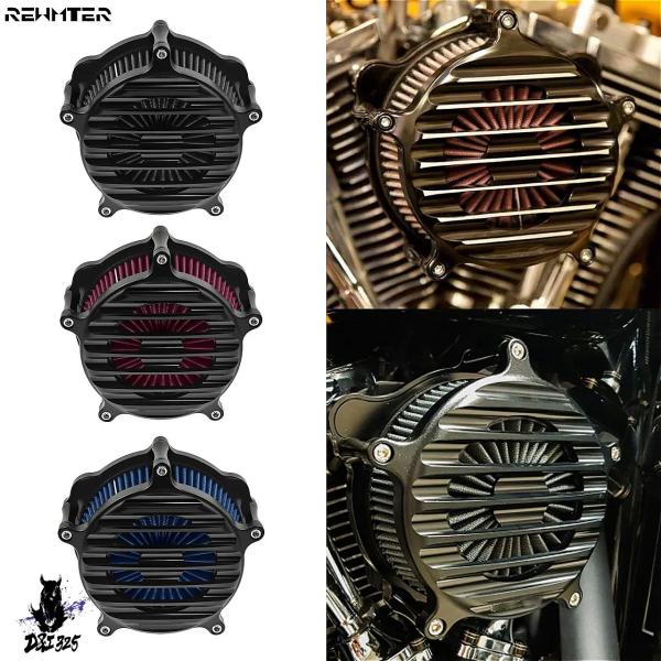 【互換品】 ハーレー スポーツスター XL883 1200 2004-2019 CNCアルミ製エアフ...