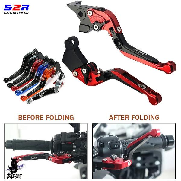 【互換品】 ヤマハ YBR125 YBR250 2015ハンドルバー用折りたたみ式ブレーキレバーカス...