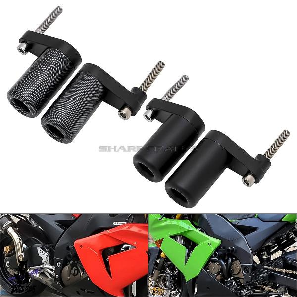 【互換品】 カワサキ ZX-10R 2004-2005用 アクセサリーフレームスライダークラッシュフ...
