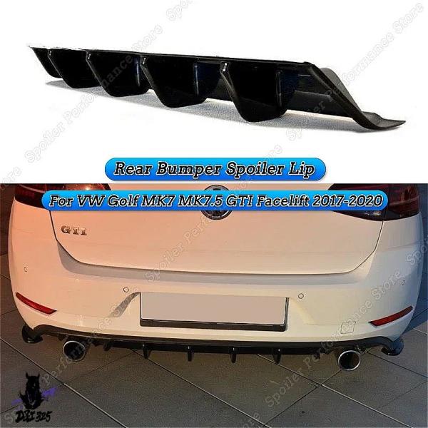 【互換品】 VWゴルフ7 7.5 GTIフェイスリフト用 マクストンスタイル リアバンパーディフュー...