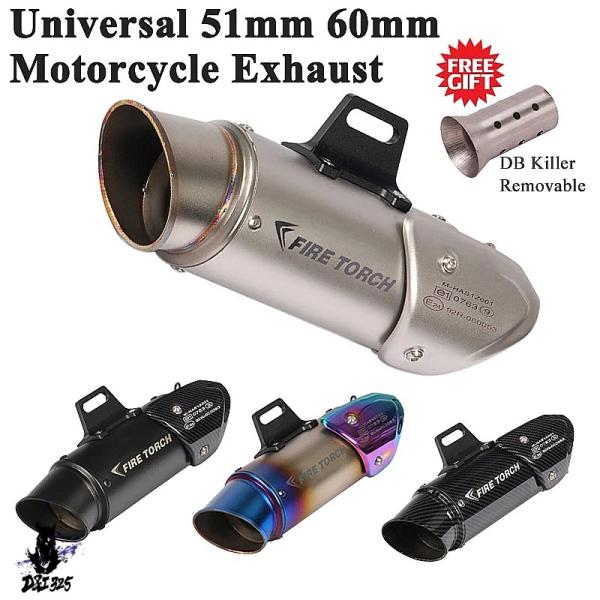 【互換品】 レーシングバイク用の汎用エキゾーストサイレンサー 51mm 60mm dbキラーcbr1...