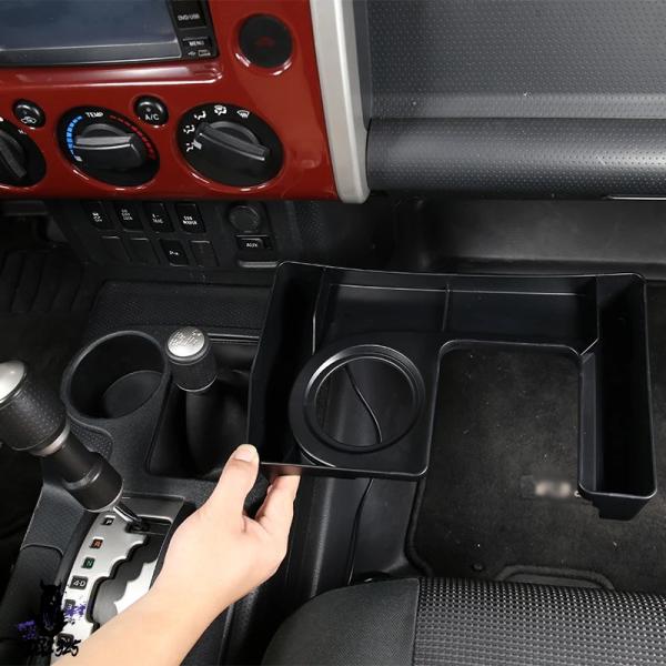 【互換品】 Toyota FJクルーザー 2007-21 カスタム 黒色 車内収納ボックス 社外製