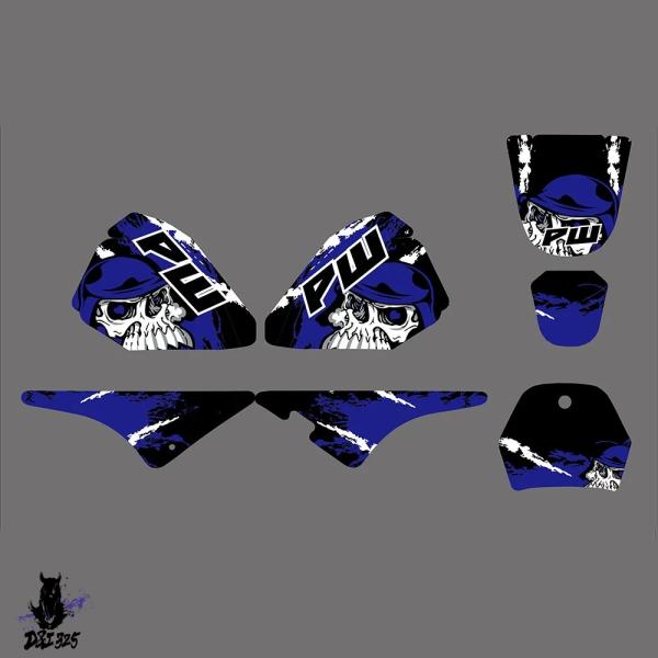 【互換品】 YAMAHA PW80 P80 グラフィックスステッカー オールピットバイク背景保護カッ...