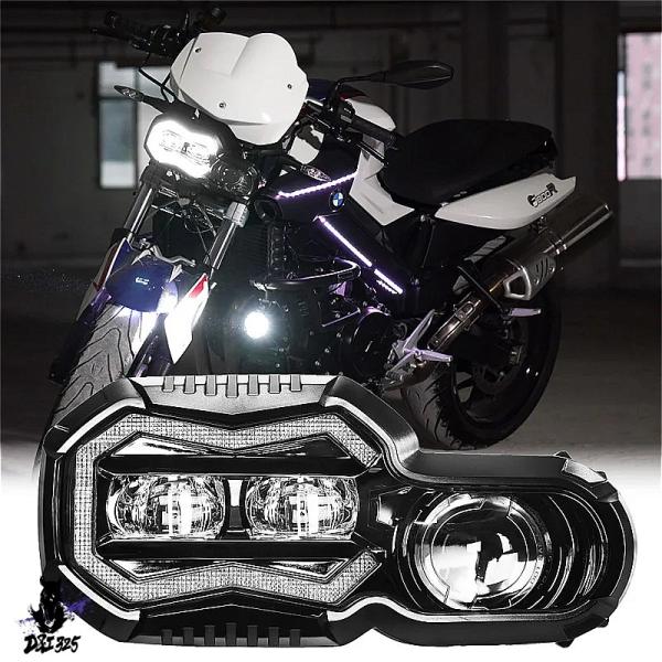 【互換品】 LEDヘッドライトを装備したバイク用ライトアクセサリー - BMW F800GS F70...