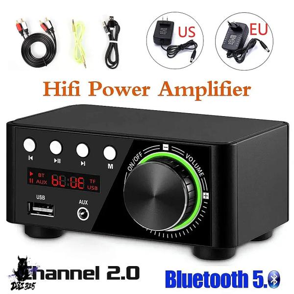 【互換品】 デジタルオーディオアンプ Bluetooth 5.0対応 50W x 2 チャンネル2....