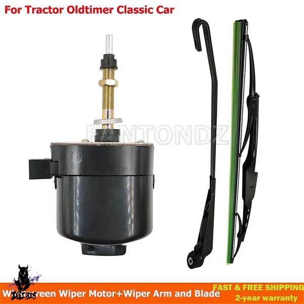 【互換品】 12v オールドタイマークラシックカー用ウインドウスクリーンワイパーモーター105°アー...