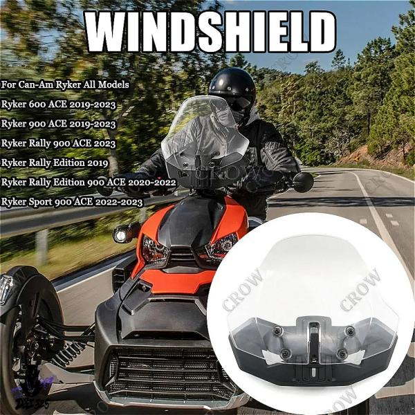 【互換品】 Can-Am Ryker 600 900 ACE 2019-2023 バイク用 クリア ...