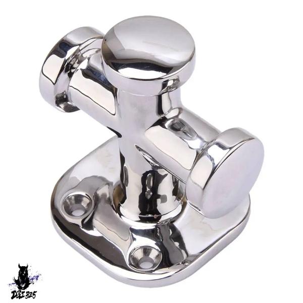 【互換品】 マリンボート用 316ステンレス デッキシングルクロスバイパスボラード係留シルバークリー...