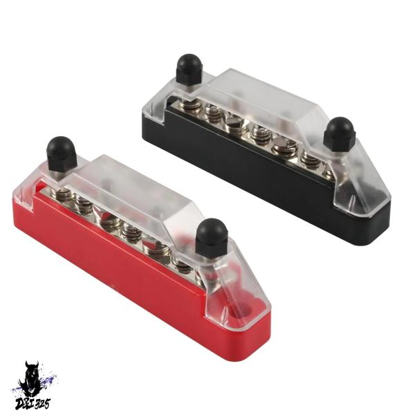 【互換品】 配電ブロック 4x m6ポスト 3x端子ネジ 車適合 2個 社外製
