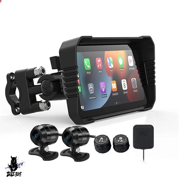 【互換品】 バイク Android自動ディスプレイ GPSナビゲーション ip67防水デジタルマルチ...