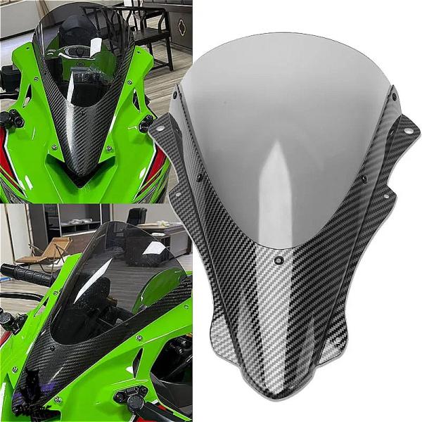 【互換品】 2023年と2024年モデル用 ZX-4RおよびZX-4RR用カーボンフロントスクリーン...