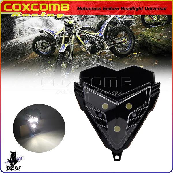 【互換品】 シェルコ-ミニLEDクロスサスペンションヘッドライト MXヘッドランプ - 2019年モ...