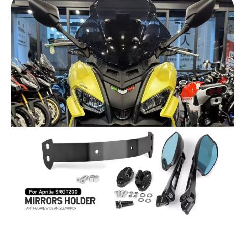 【互換品】 アプリリア SR GT200 SRGT200 バックミラー サイドブラケット ロングミラ...