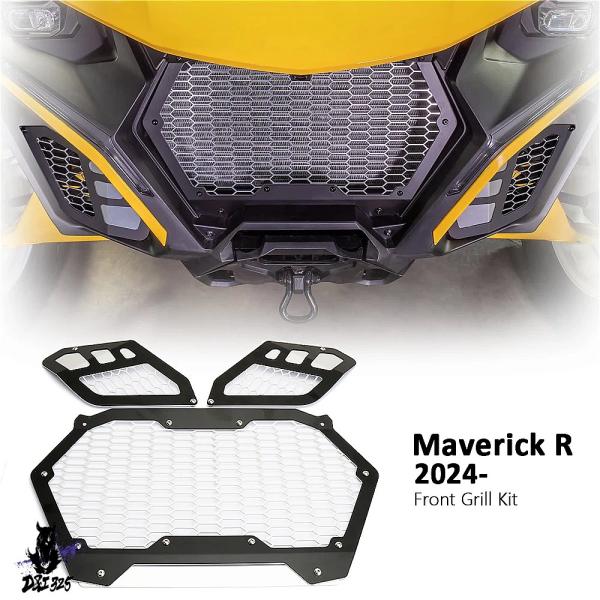 【互換品】 Can-am Maverick r 2022 2024 フロントグリルキット 黒ラジエー...