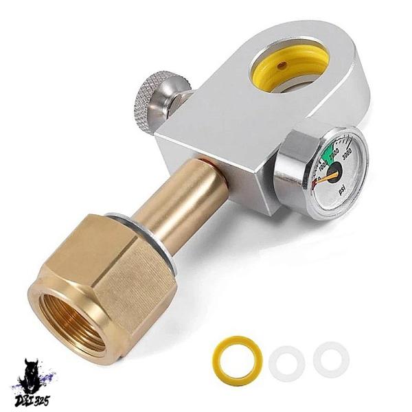 【互換品】 terra 3000psi圧力計 クイック接続 co2ボトル用 アダプター W21.8-...